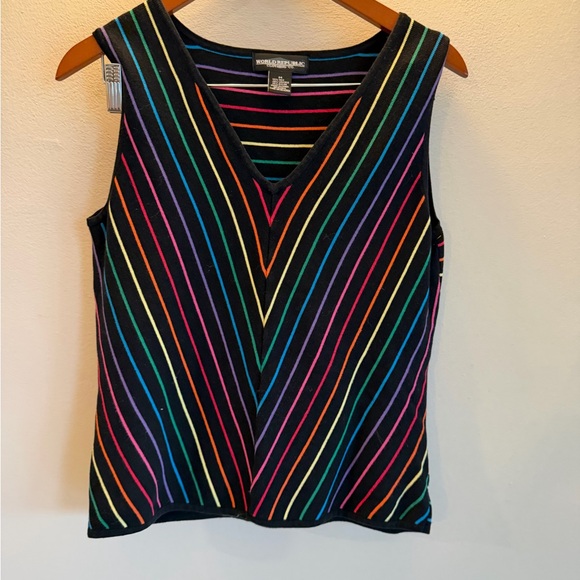 world republic Tops - World republic Multicolor Striped Tank Top medium